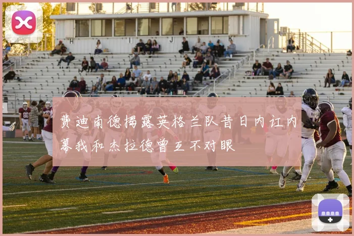 费迪南德揭露英格兰队昔日内讧内幕我和杰拉德曾互不对眼